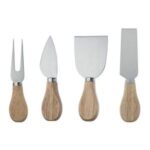 ست صبحانه خوری دسته چوبی ۴ عددی