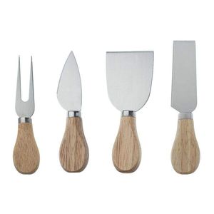 ست صبحانه خوری دسته چوبی ۴ عددی